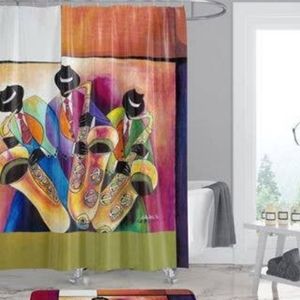 Shower Curtain w/Matching Rug